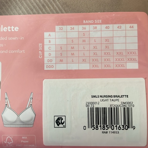 Destination Maternity Seamless Nursing Bralette Bra (Size XL) Light Taupe New! - Picture 4 of 6